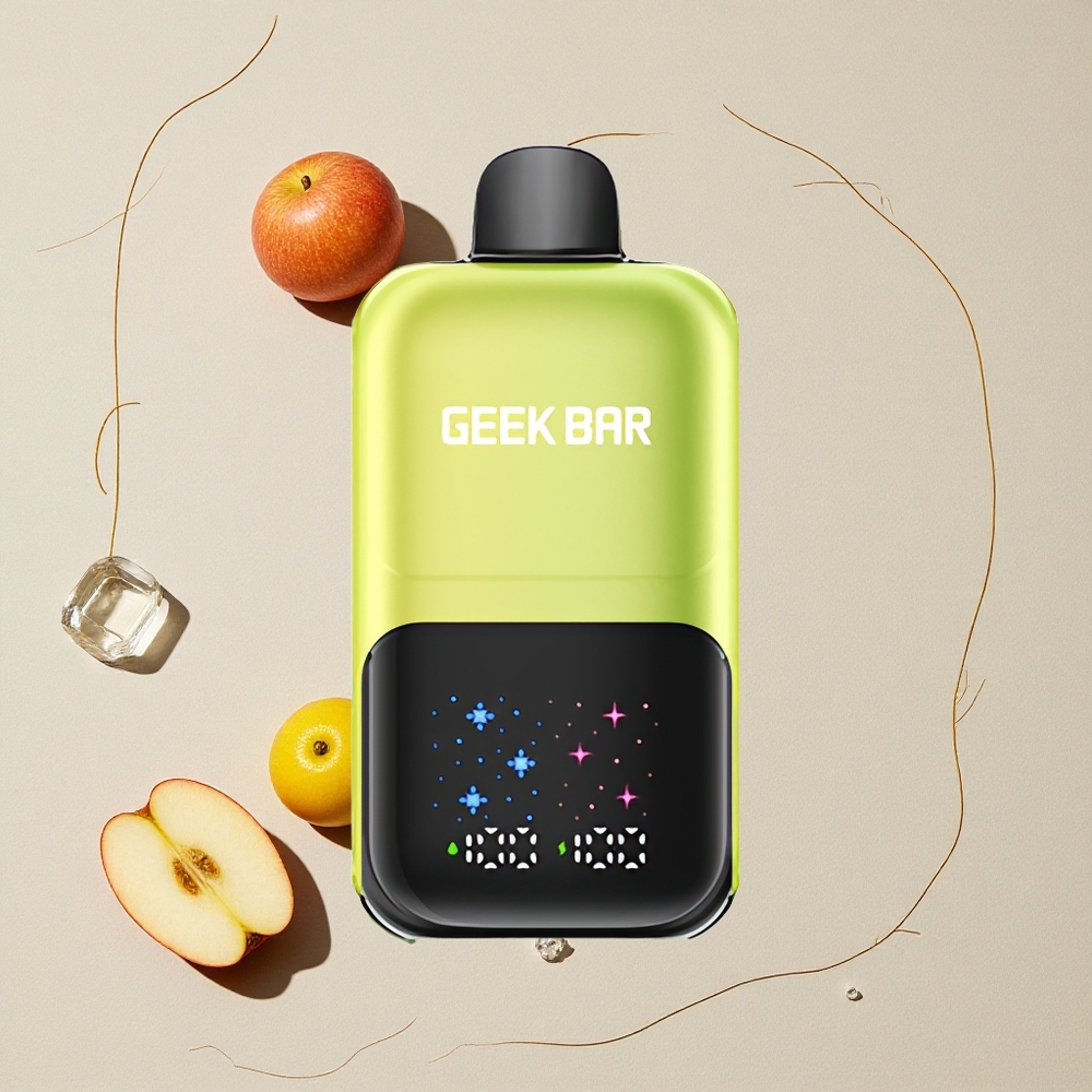 Mela Acida Ghiacciata GEEK BAR 2GO Two Series 50000 Puff Schermo Interattivo e 20mL Capacità all'ingrosso Italia