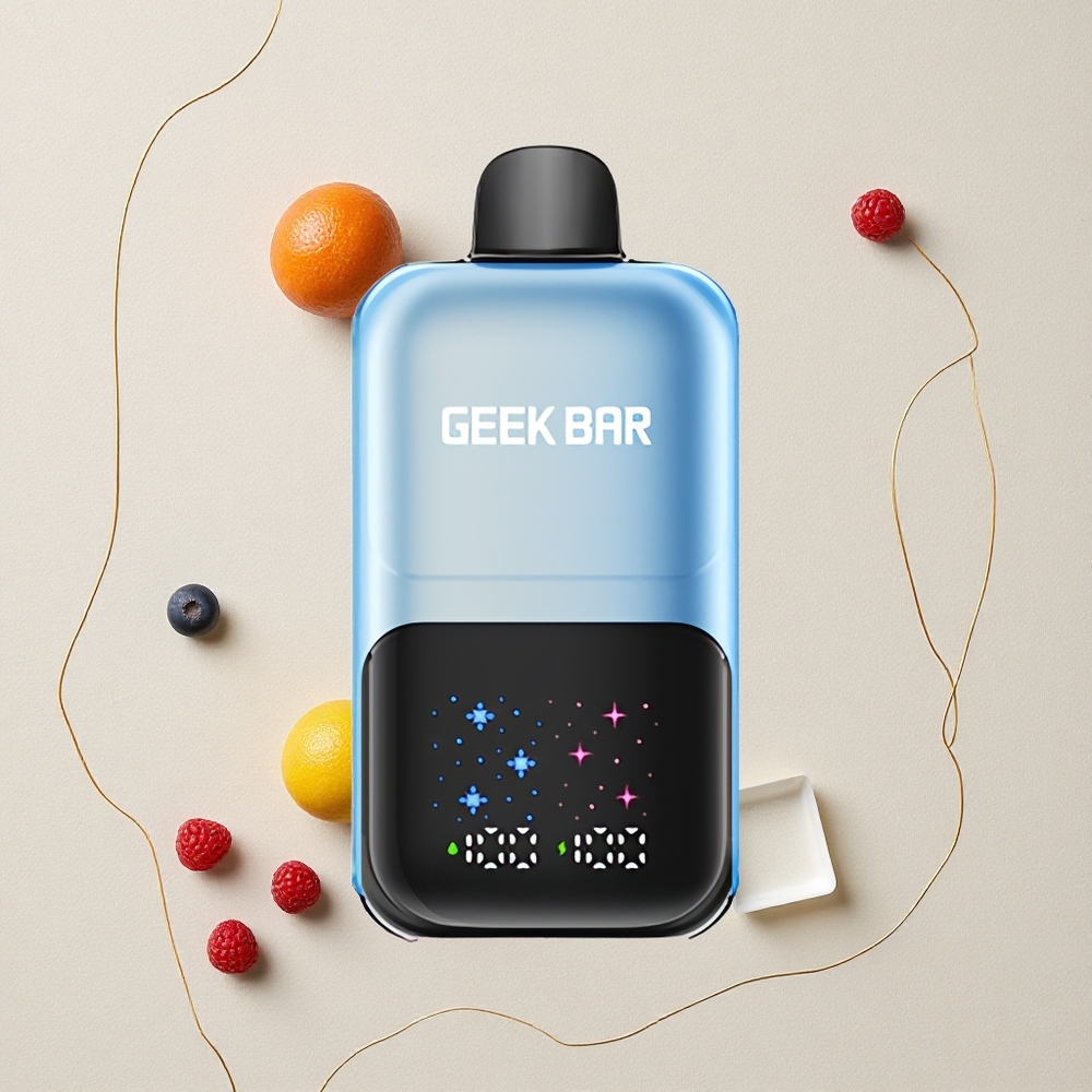 Mirtillo Lampone Ghiaccio GEEK BAR 2GO Two Series 50000 Puffs Schermo Interattivo Batteria Ricaricabile all'ingrosso Italia