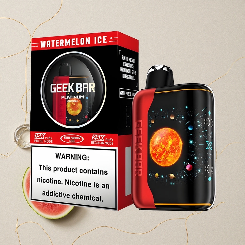 Anguria Ghiacciata GEEK BAR Platinum Edition Fino a 25000 Puffs Schermo Curvo 3D Dinamico all'ingrosso Italia
