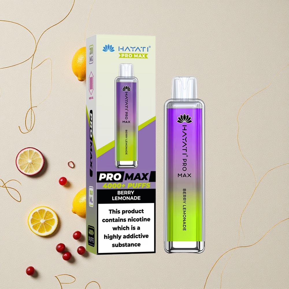Bacche Limonata Hayati Pro Max 4000 Puffs 2% 5% Resistenza Nicotina 1400mAh Batteria all'ingrosso Italia