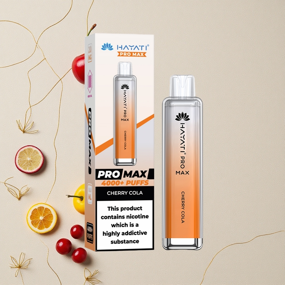 Ciliegia Cola Hayati Pro Max 4000 Puff Resistenza alla nicotina 2% 5% Dual 1.1 Ohm Mesh Coil all'ingrosso Italia