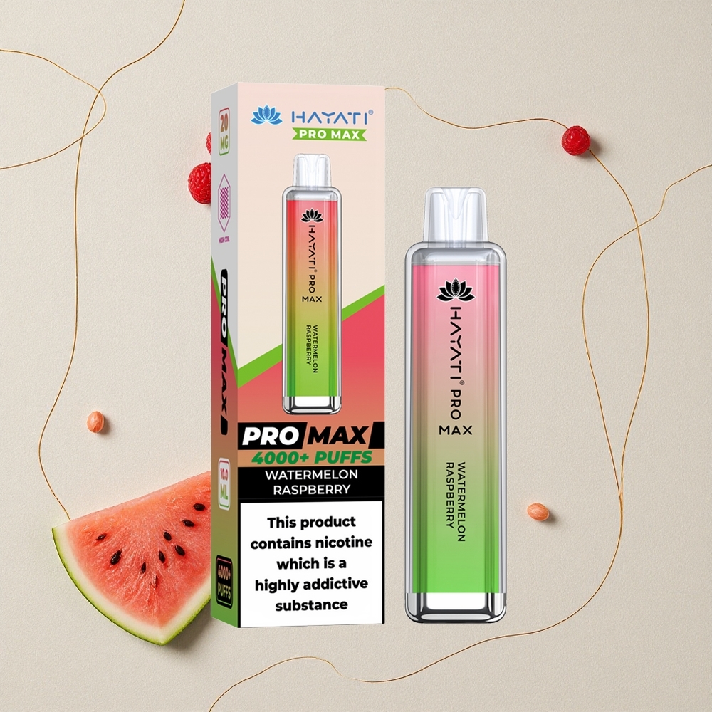 Cocomero Lampone Hayati Pro Max 4000 Puffs 2% 5% Resistenza Nicotina 1400mAh Batteria Ricaricabile all'ingrosso Italia
