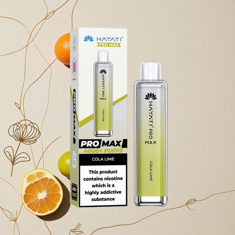 Cola Lime Hayati Pro Max 4000 Puffs Resistenza alla Nicotina 2% e 5% batteria ricaricabile all'ingrosso Italia