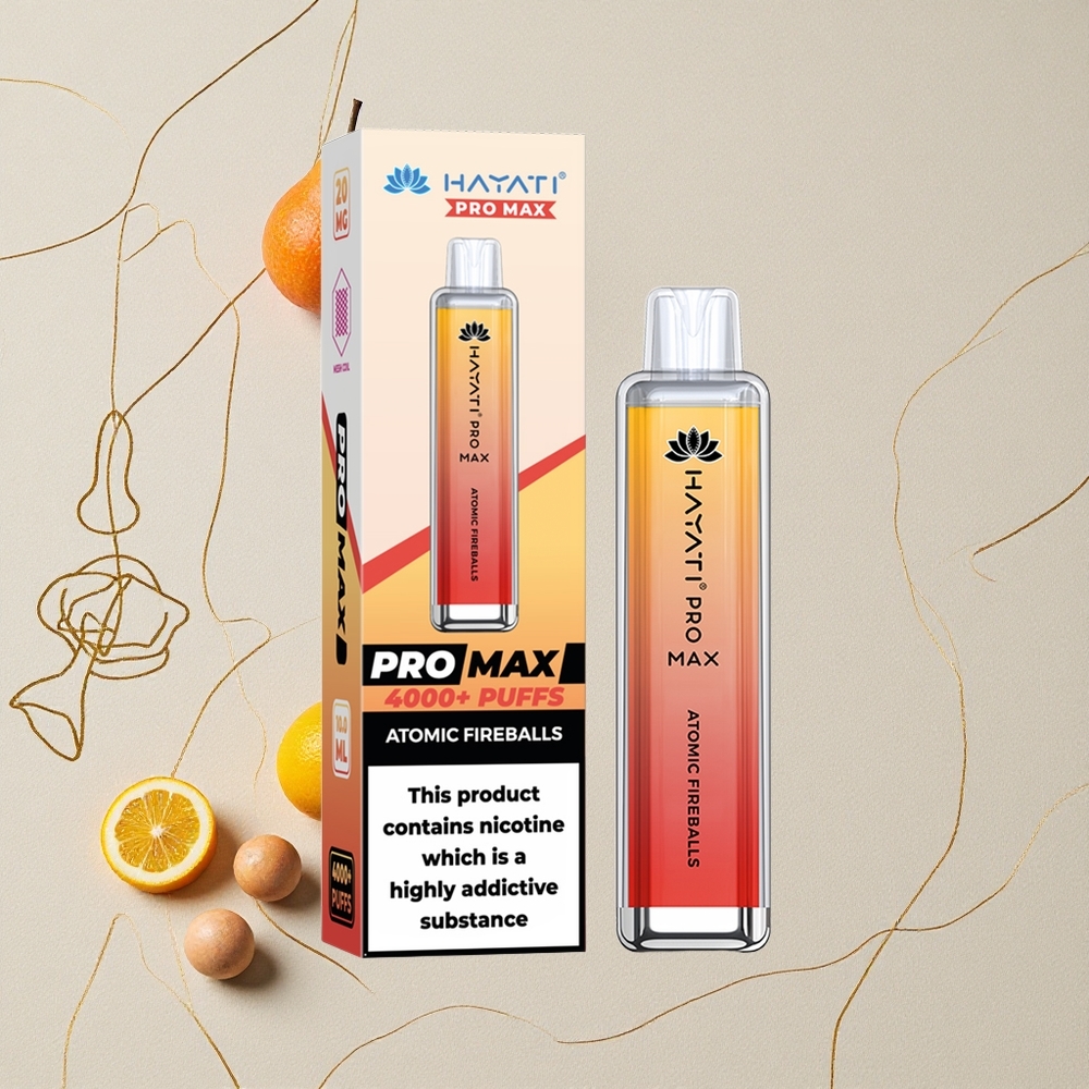 Fiamma Atomica Hayati Pro Max 4000 Puff Ricaricabile con Batteria da 1400mAh all'ingrosso Italia