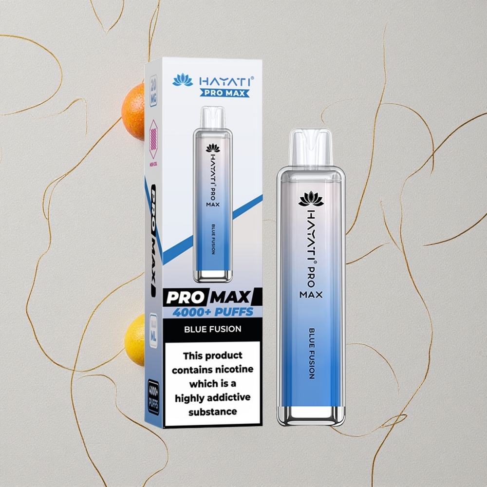 Fusione Blu Hayati Pro Max 4000 Puffs 2ml serbatoio con ricarica automatica da 10ml batteria ricaricabile 1400mAh all'ingrosso Italia