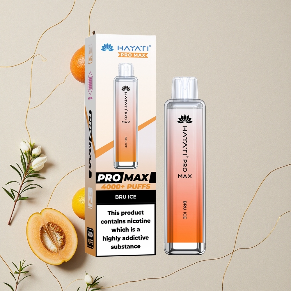 Ghiaccio Bru Hayati Pro Max 4000 Puffs Dual 1.1 Ohm Mesh Coil Ricaricabile all'ingrosso Italia