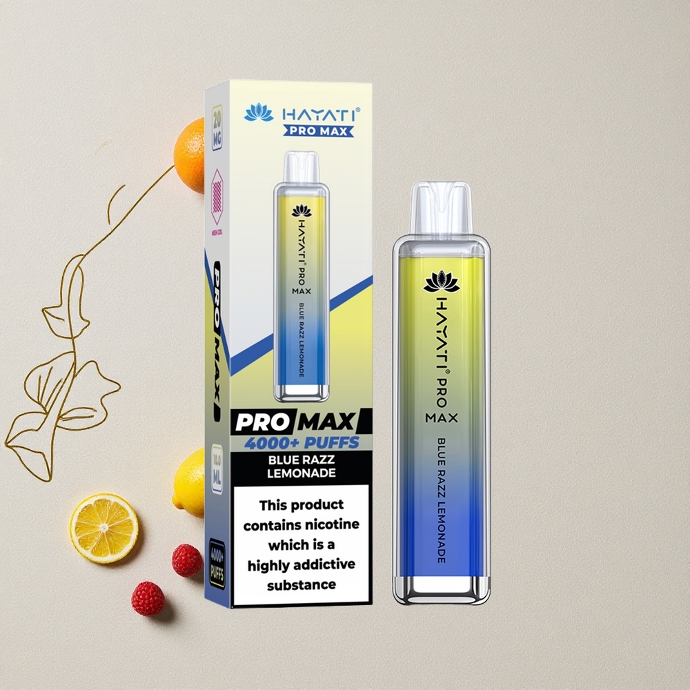 Lampone Blu Limonata Hayati Pro Max 4000 Puffs 2% 5% Resistenza Nicotina Batteria Ricaricabile all'ingrosso Italia