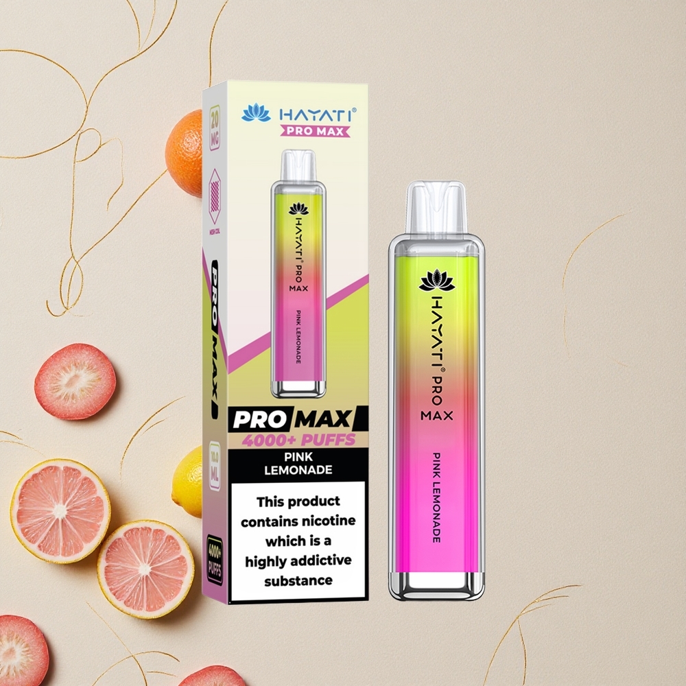 Limonata Rosa Hayati Pro Max 4000 Puffs Resistenza alla Nicotina 2% 5% Dual 1.1 Ohm Mesh Coil all'ingrosso Italia