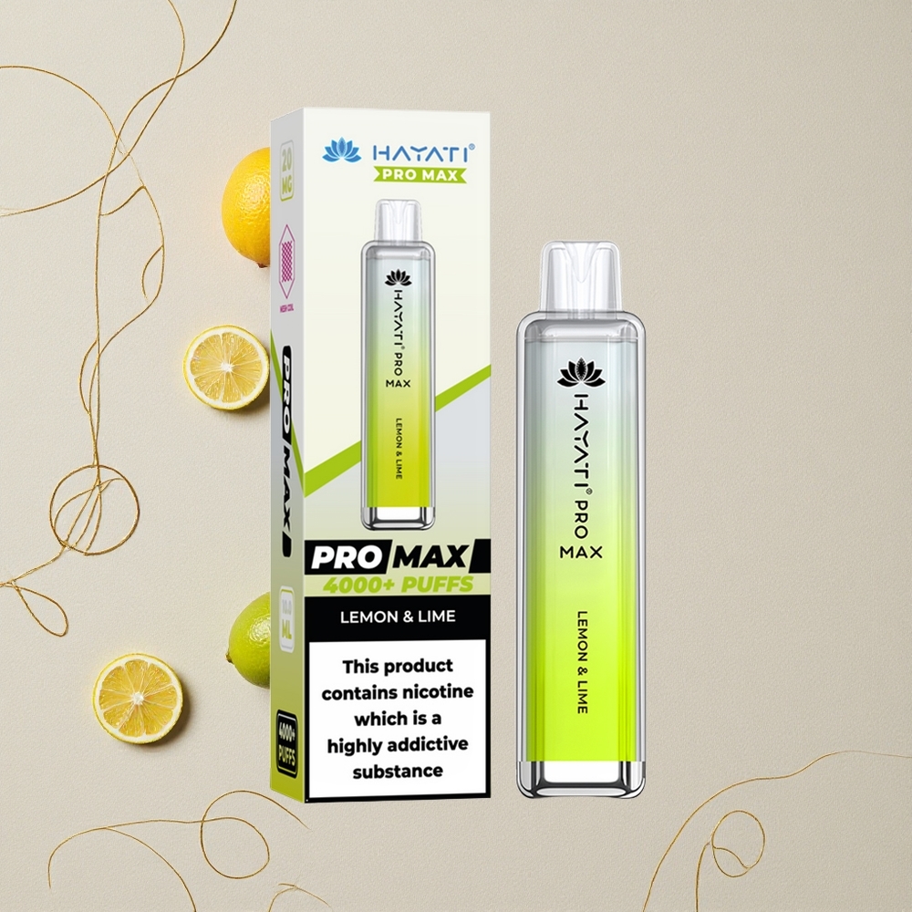Limone & Lime Hayati Pro Max 4000 Puffs 2% 5% Forza Nicotina 1400mAh Batteria all'ingrosso Italia