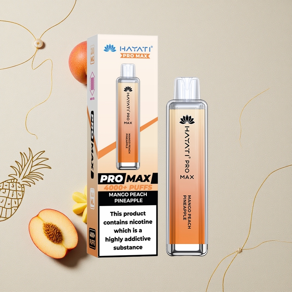 Mango Pesca Ananas Hayati Pro Max 4000 Puffs 2% 5% Forza Nicotina 1400mAh Batteria all'ingrosso Italia