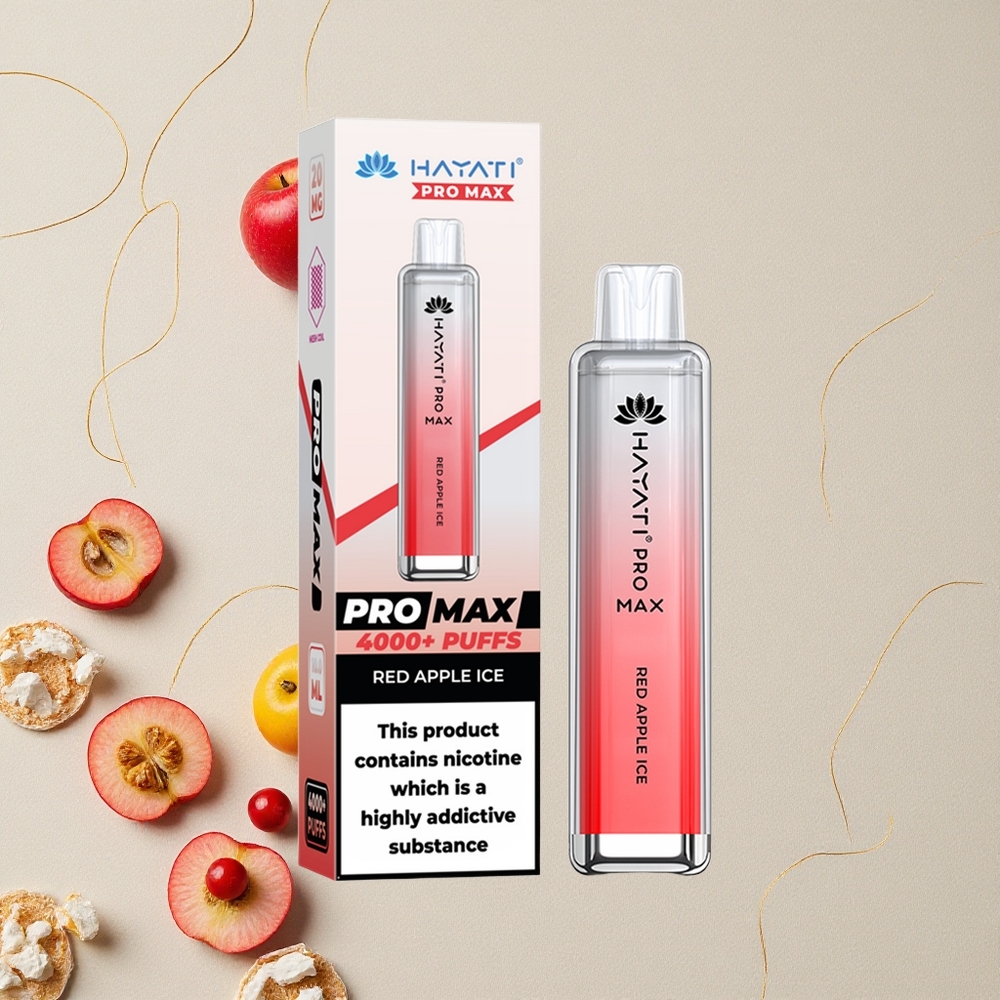 Mela Rossa Ghiaccio Hayati Pro Max 4000 Puffs 1400mAh batteria ricaricabile 2ml serbatoio con 10ml auto ricarica all'ingrosso Italia