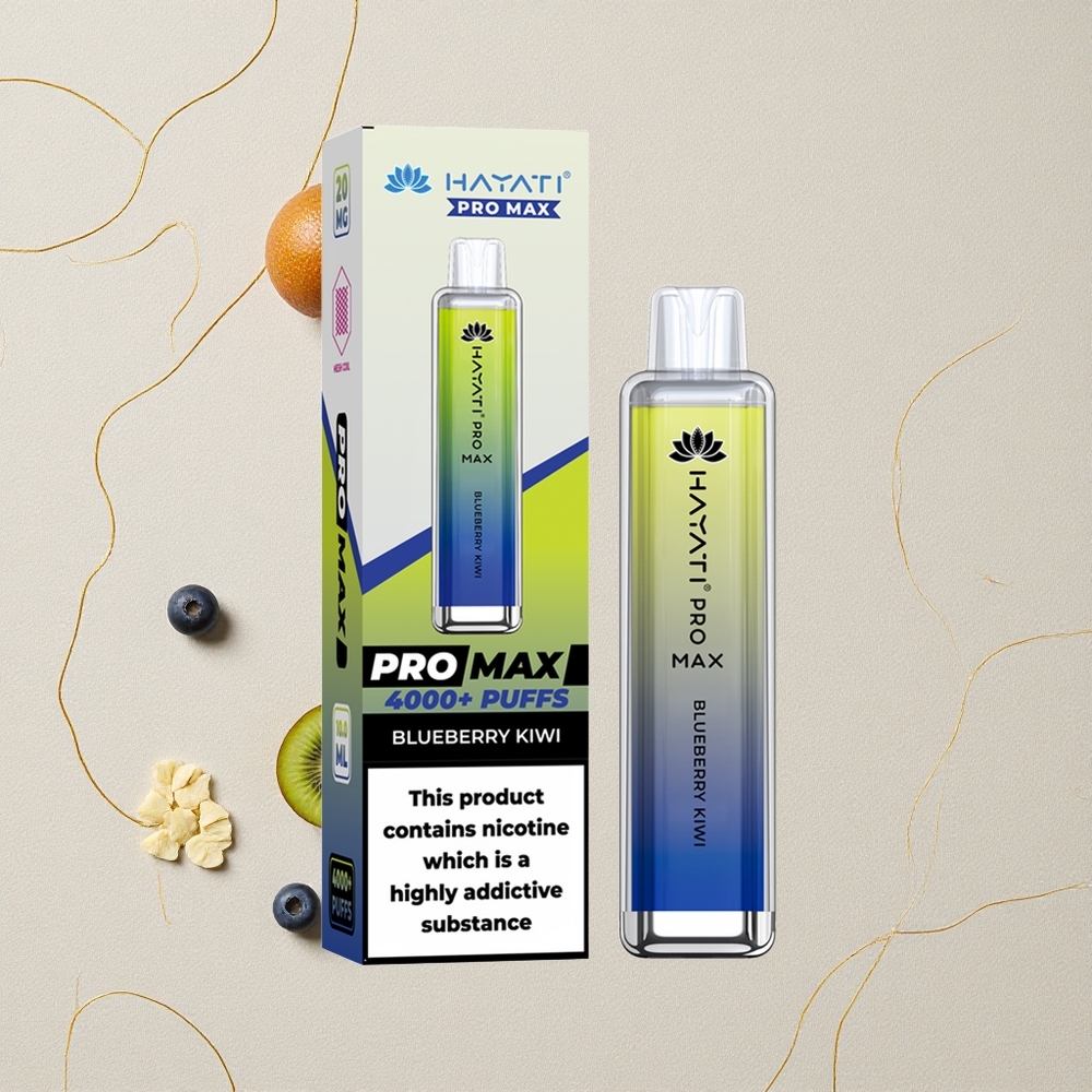 Mirtillo Kiwi Hayati Pro Max 4000 Puffs Batteria Ricaricabile 1400mAh all'ingrosso Italia