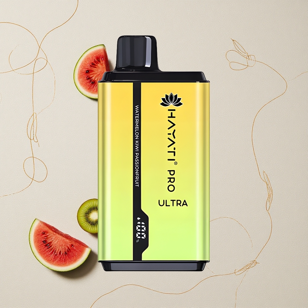 Anguria Kiwi Frutto della Passione Hayati Pro Ultra 15000 Puffs Capacità E-Liquido 2 12ml all'ingrosso Italia