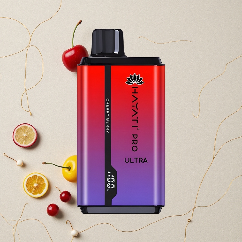 Ciliegia Bacca Hayati Pro Ultra 15000 Puffs Capacità E-Liquido 2 12ml all'ingrosso Italia