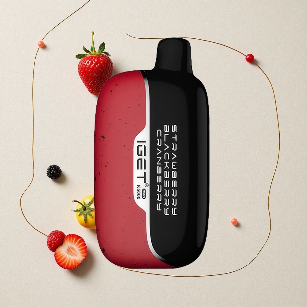 Fragola Mora Mirtillo Rosso IGET Moon K5000 Puffs 5000 Puffs Peso Netto 81.5 g all'ingrosso Italia