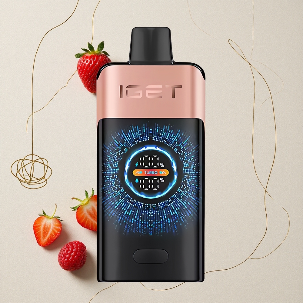 Fragola Lampone IGET ONE 12000 Puff Materiale PCTG+ALU+PC Schermo Curvo a Colori Grande all'ingrosso Italia