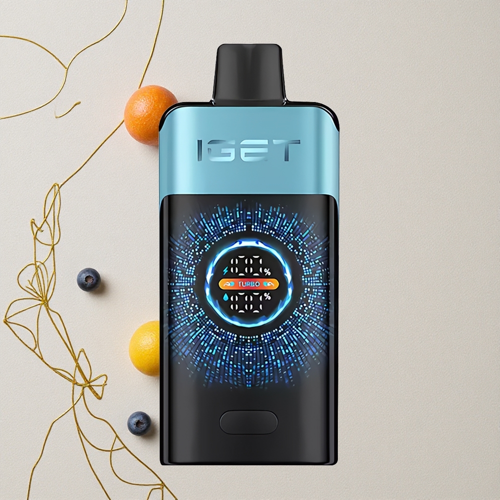 Mirtillo Blu Ghiaccio IGET ONE 12000 Puff Materiale PCTG+ALU+PC Schermo Curvo a Colori Grande all'ingrosso Italia