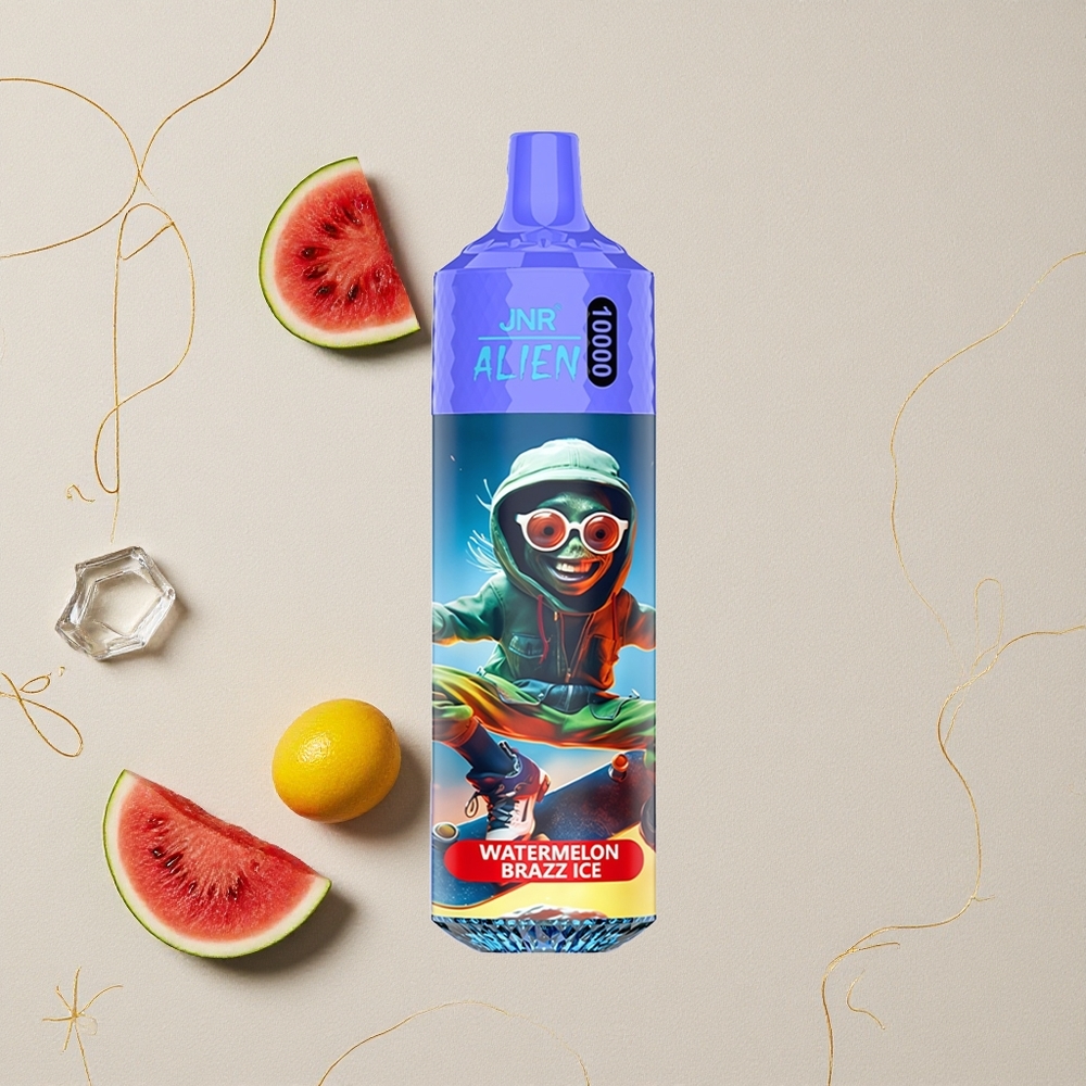 Anguria Brazz Ghiaccio JNR Alien 10000 Puffs 850mAh Batteria 20ml E-liquid all'ingrosso Italia