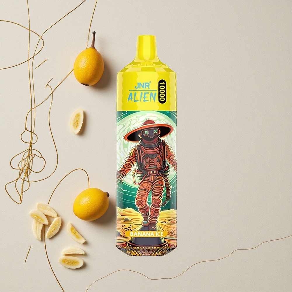 Banana Ghiaccio JNR Alien 10000 Puffs 850mAh Batteria 20ml E-liquid all'ingrosso Italia