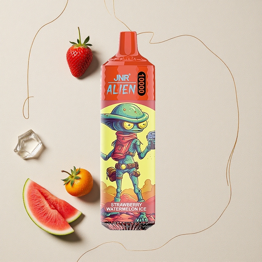 Fragola Anguria Ghiaccio JNR Alien 10000 Puffs 850mAh Batteria 20ml E-liquid all'ingrosso Italia