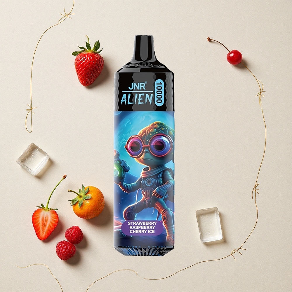 Fragola Lampone Ciliegia Ghiaccio JNR Alien 10000 Puffs Batteria 850mAh Carica Rapida Type-C all'ingrosso Italia