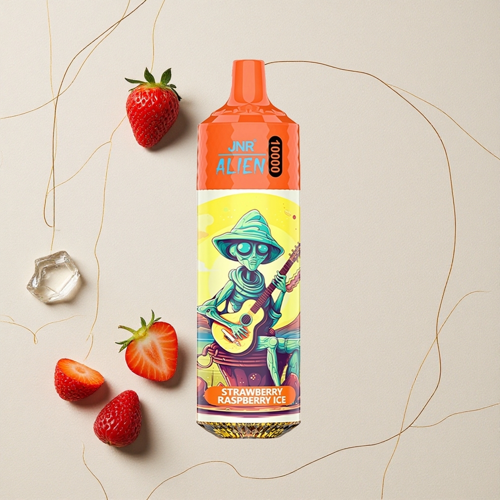 Fragola Lampone Ghiaccio JNR Alien 10000 Puffs 850mAh Batteria 20ml E-liquid all'ingrosso Italia