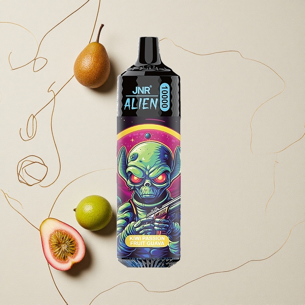 Kiwi frutto della passione guava JNR Alien 10000 Puffs 850mAh Capacità della Batteria 20ml E-liquid all'ingrosso Italia