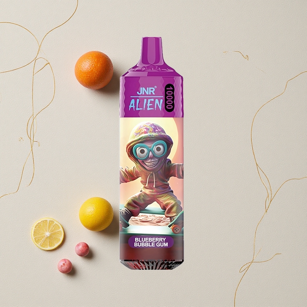 Mirtillo Bubble Gum JNR Alien 10000 Puffs 850mAh Batteria 20ml E-liquid all'ingrosso Italia