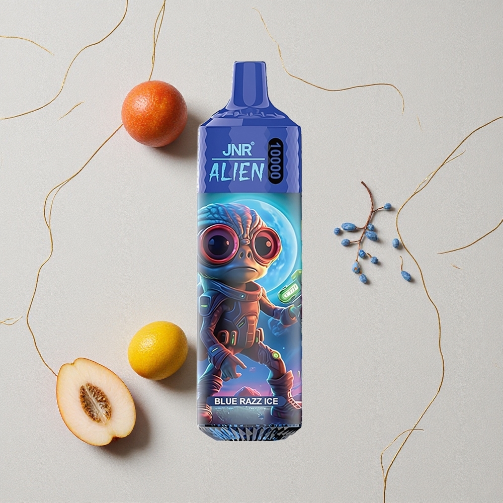 Mirtillo Ghiaccio JNR Alien 10000 Puffs 850mAh Batteria 20ml E-liquid all'ingrosso Italia