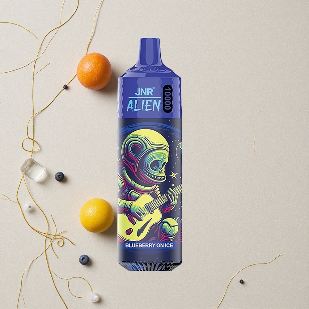 Mirtillo Su Ghiaccio JNR Alien 10000 Puffs 850mAh Batteria 20ml E-liquid all'ingrosso Italia