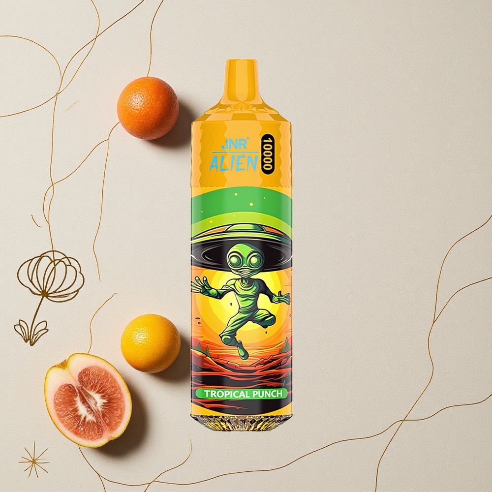 Pugno Tropicale JNR Alien 10000 Puffs 850mAh Capacità della Batteria 20ml E-liquid all'ingrosso Italia