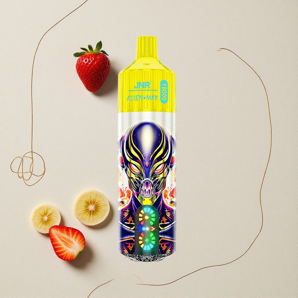 Fragola Banana JNR Alien Max 18000 Puff Doppia Bobina a Maglia & Display LED Intelligente all'ingrosso Italia