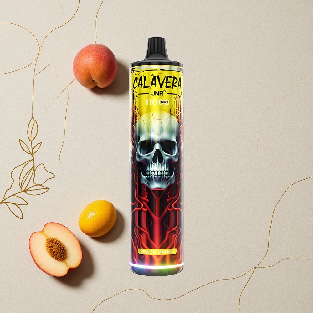 Pesca Mango JNR Calavera 11000 Puff Porta di Ricarica Tipo-C 21ml Capacità di E-Liquid all'ingrosso Italia