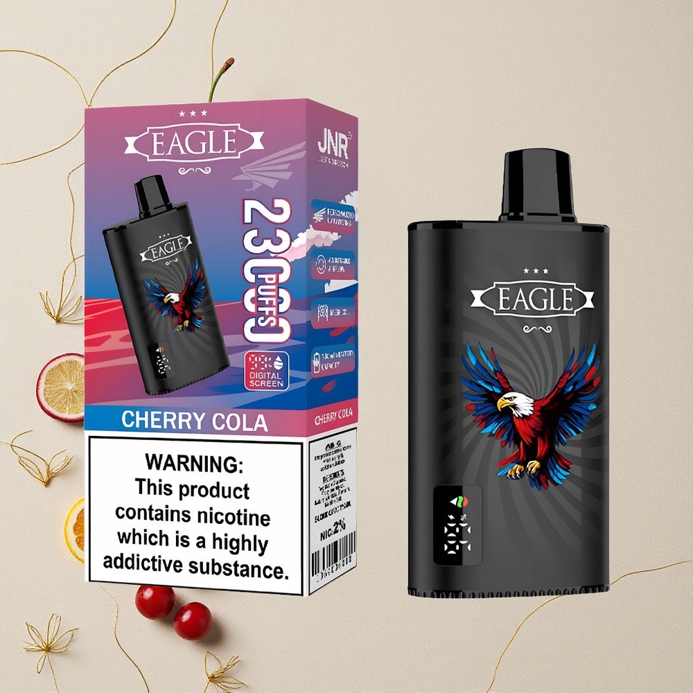 Ciliegia Cola JNR EAGLE Smart 23000 Puff Schermo Digitale 25ml Capacità e-Liquid all'ingrosso Italia