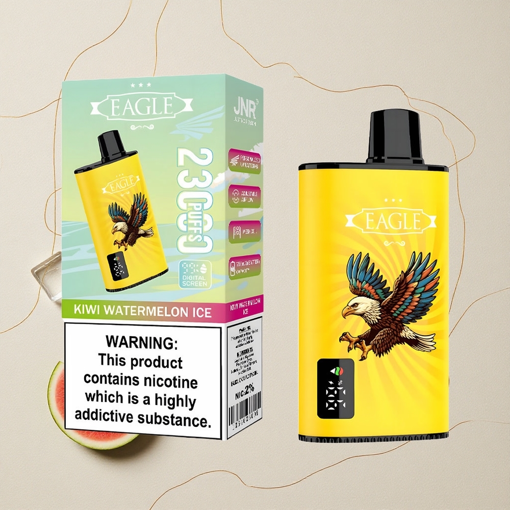 Kiwi Anguria Ghiaccio JNR EAGLE Smart 23000 Puffs Schermo Digitale Batteria 750mAh all'ingrosso Italia