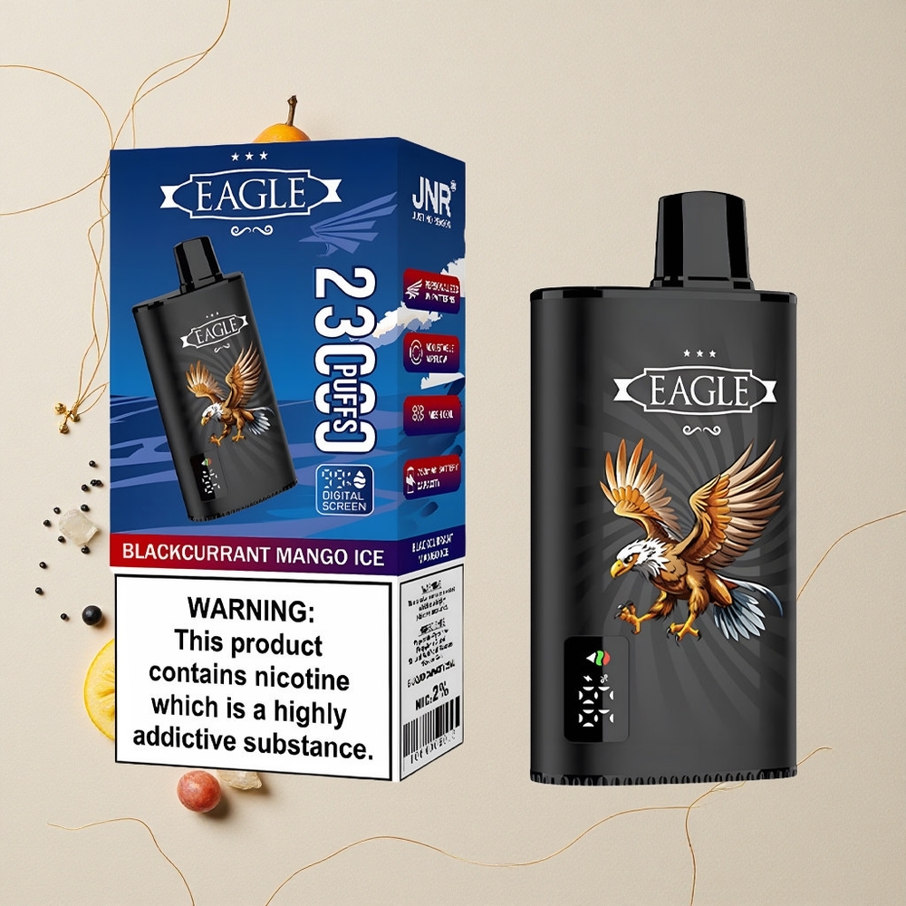 Mango Ghiaccio Ribes Nero JNR EAGLE Smart 23000 Puffs Ricarica Tipo-C 25ml Capacità di e-Liquido all'ingrosso Italia