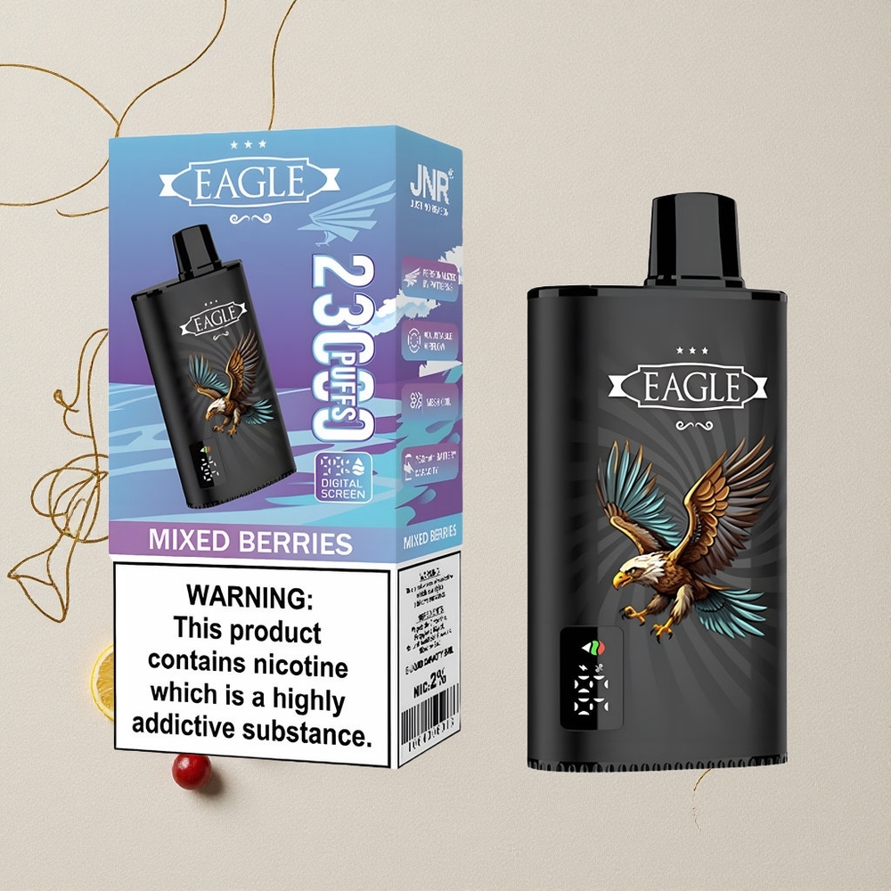 Misto di Bacche JNR EAGLE Smart 23000 Puffs Schermo Digitale 25ml Capacità e-Liquido all'ingrosso Italia