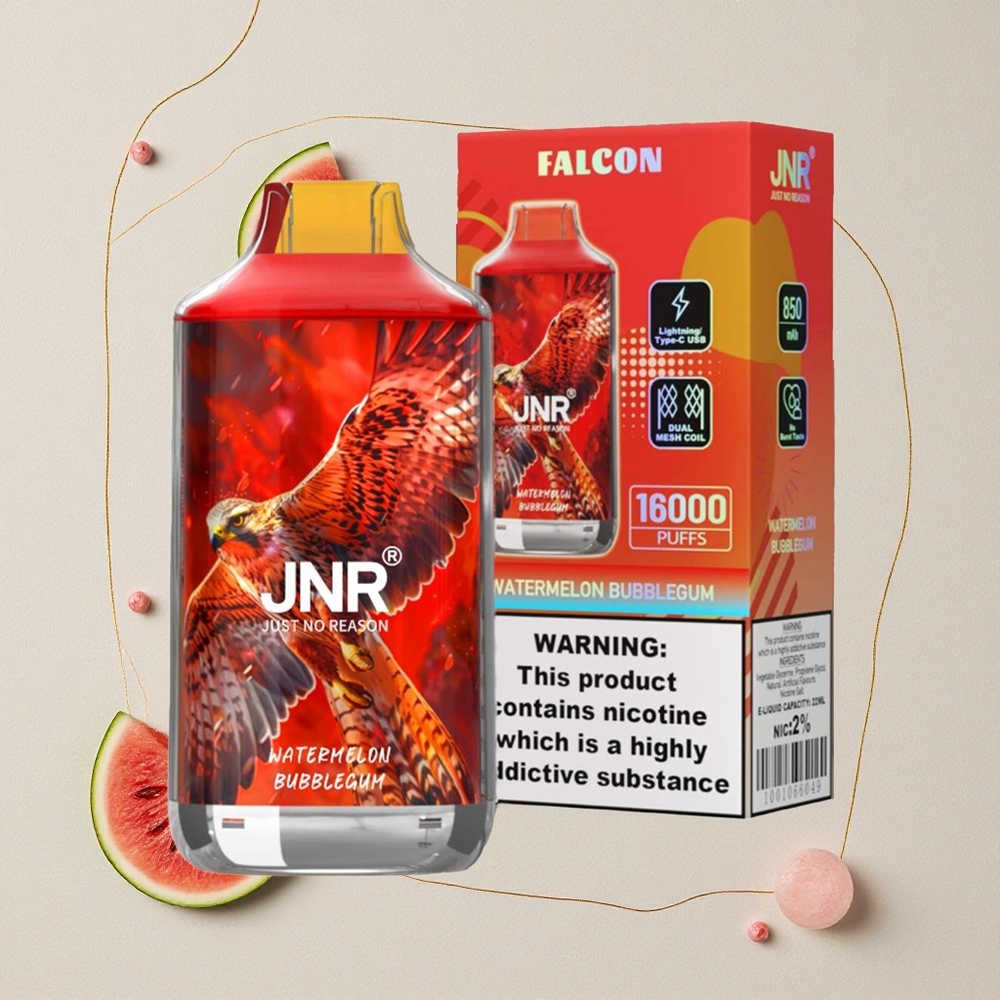 Anguria Bubblegum JNR Falcon 16000 Puffs Capacità della Batteria 850 mAh all'ingrosso Italia