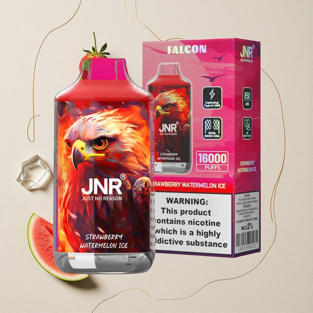 Fragola Anguria Ghiaccio JNR Falcon 16000 Puff Capacità della Batteria 850 mAh Capacità dell'E-liquid 22ml all'ingrosso Italia