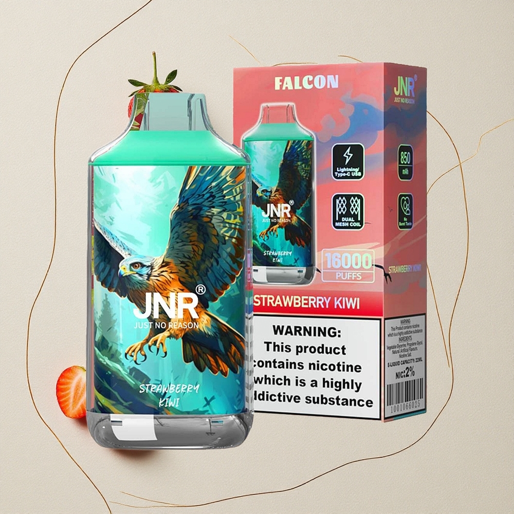 Fragola Kiwi JNR Falcon 16000 Puffs 22ml all'ingrosso Italia