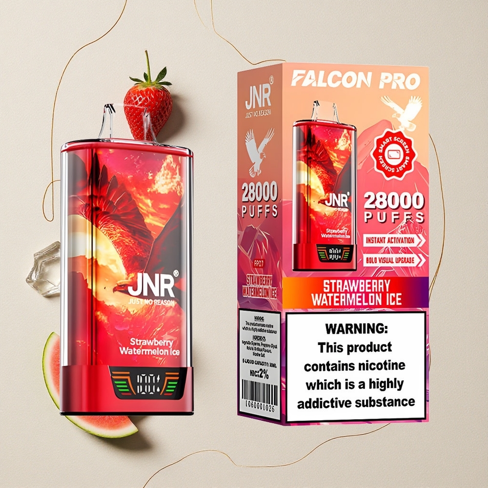 Fragola Anguria Ghiaccio JNR Falcon Pro 28000 Puff 30ml Pre-Riempiuto 950mAh all'ingrosso Italia
