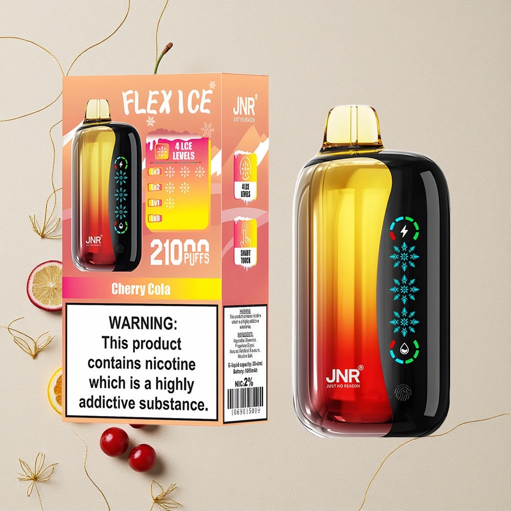 Ciliegia Cola JNR Flex Ice 21000 Puffs Schermo Touch 26ml E-liquid all'ingrosso Italia