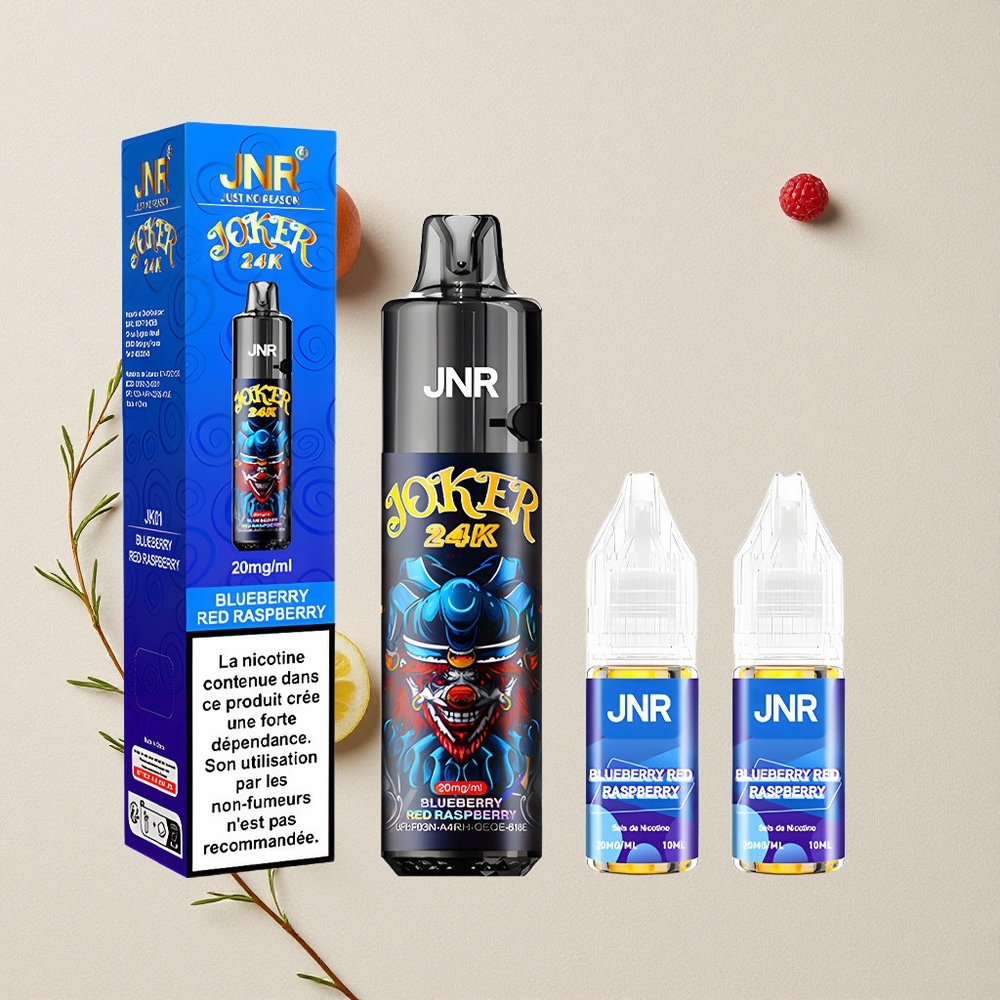 Mirtillo Lampone Rosso JNR Joker 24000 Puffs 2% contenuto di nicotina 800mAh Batteria all'ingrosso Italia