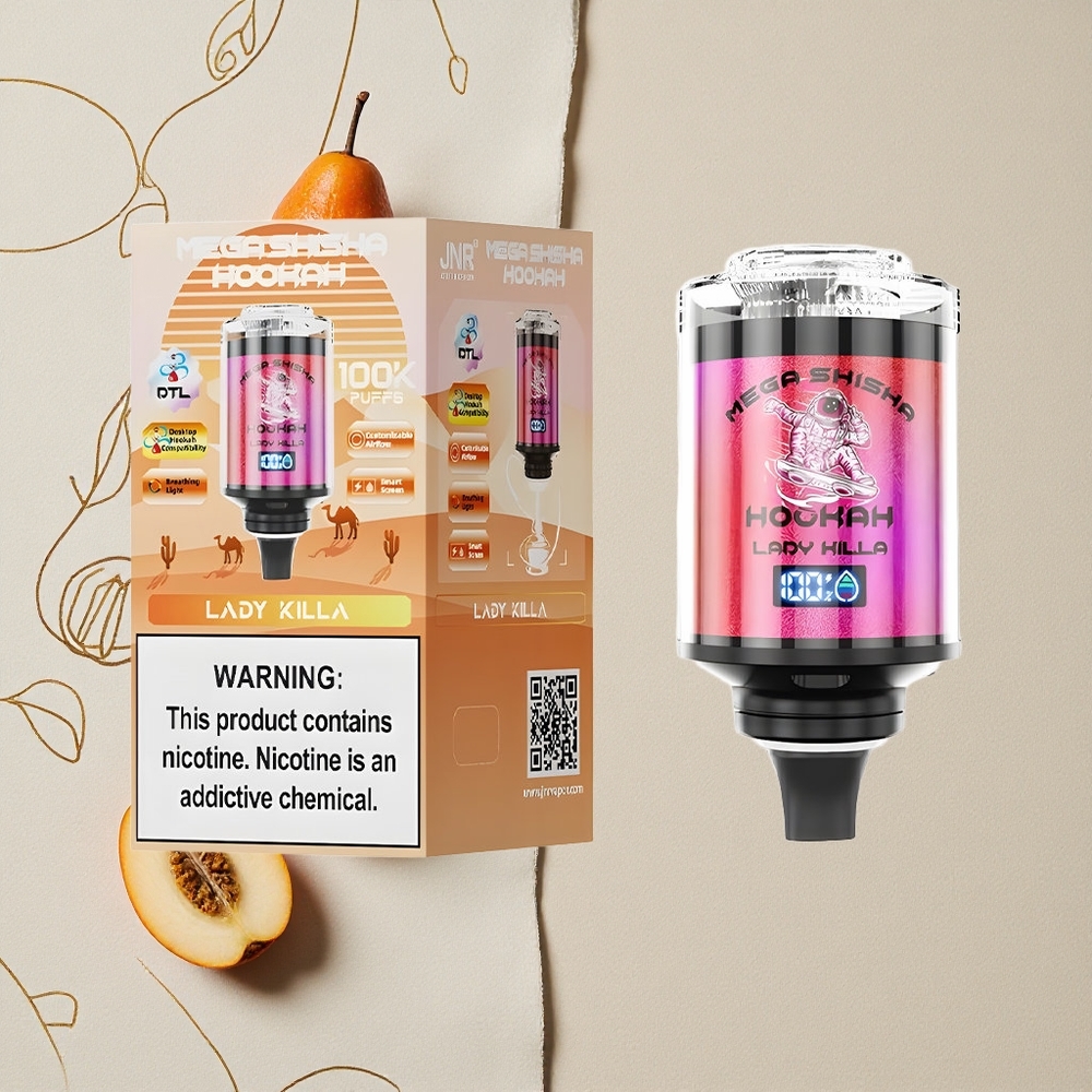 Lady Killa JNR Mega Shisha Hookah 100000 boccate 60ml capacità e-liquid 2200mAh batteria ricaricabile all'ingrosso Italia