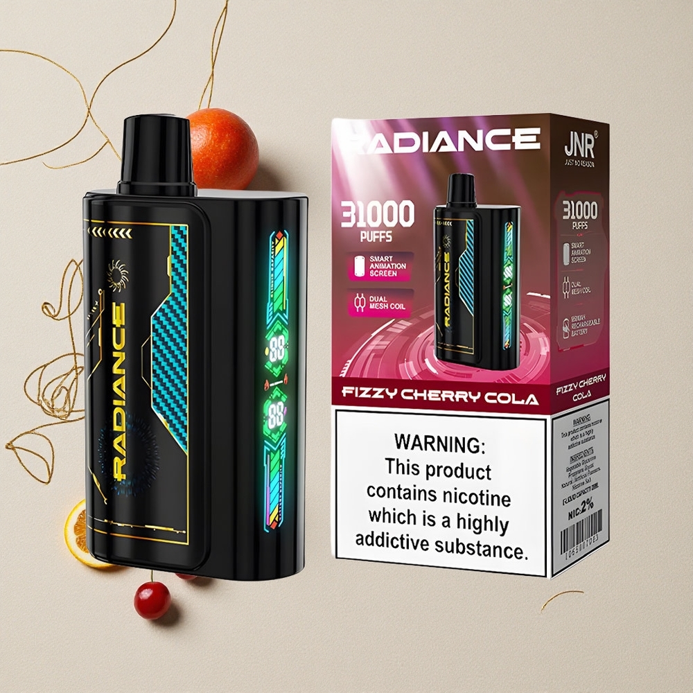 Ciliegia Frizzante Cola JNR Radiance 31000 Puffs 28ml E-liquid all'ingrosso Italia