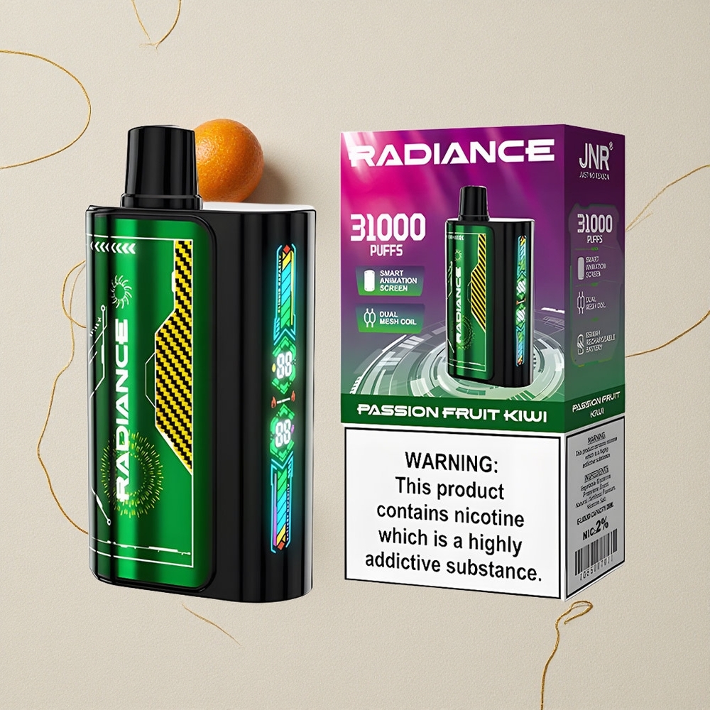 Passione Frutto Kiwi JNR Radiance 31000 Puffs 28ml E-liquid all'ingrosso Italia