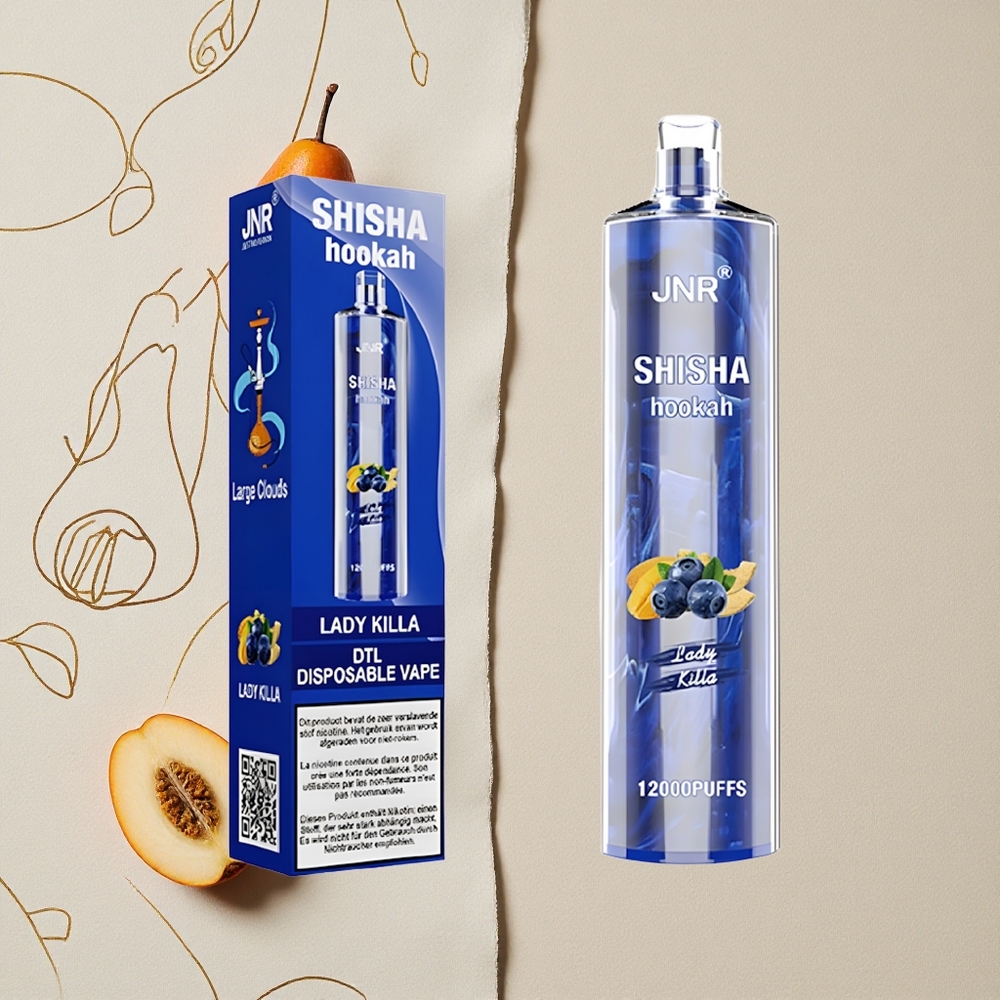 Lady Killa JNR Shisha Hookah 12000 Puffs Capacità della batteria: 750mAh Capacità dell'e-liquid: 24ml all'ingrosso Italia