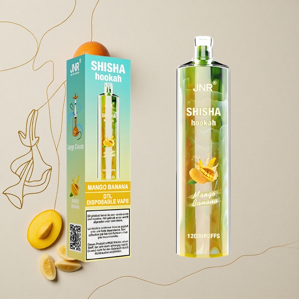 Mango Banana JNR Shisha Hookah 12000 Puff Capacità della batteria 750mAh Contenuto di nicotina 0% 2% all'ingrosso Italia