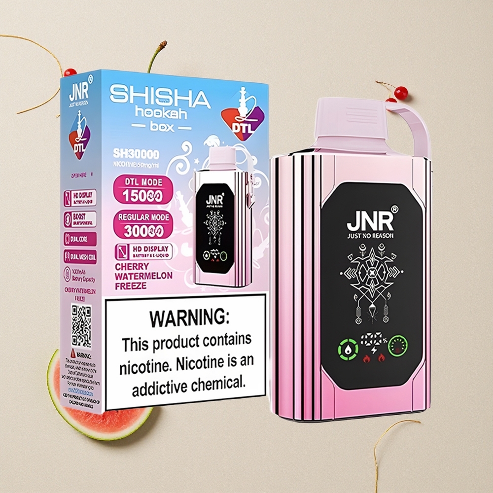 Ciliegia Anguria Congelata JNR Shisha Hookah Box 20500 Puffs Display HD Carica Rapida Type-C all'ingrosso Italia