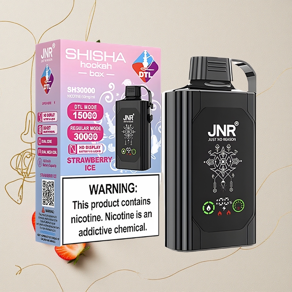 Fragola Ghiaccio JNR Shisha Hookah Box 20500 Puffs Display HD E-liquid 25ml all'ingrosso Italia